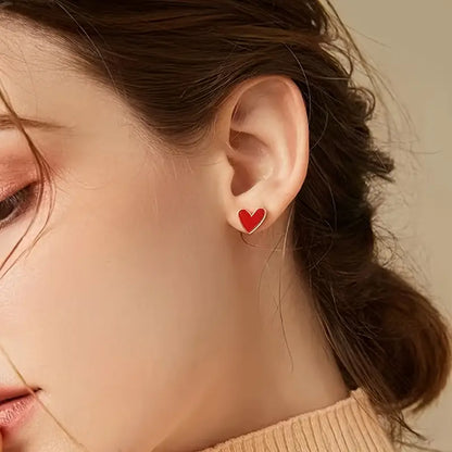 Mini Delicate Heart Shaped Stud Earrings