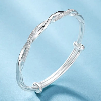 925 Silver Simple Cuff Bracelets